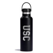 USC Trojans Black Engraved Hydro Flask 21oz Standard Mouth Flex Cap